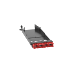 Panduit - HD Flex 4-Port MPO Adapter Panel, Red ke