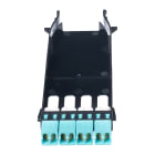 Panduit - HD Flex 4-port LC Adapter Panel, Aqua ad