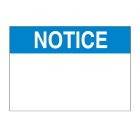 Panduit - 4" X 6" Component with Blue NOTICE Heade