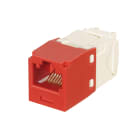 Panduit - Module jack Mini-Com? à clé UTP RJ45 Cat 6,TG,Rouge,Qté:1