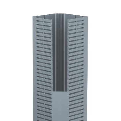 Panduit - Goulotte d'angle;PVC gris clair;6pieds x 2pouces;couvercle à ajouter; Cdt.6pieds