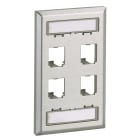 Panduit - Faceplate, 4 Port, Single Gang, Classic,