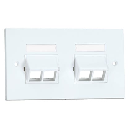 Panduit - NK 4-port, double gang, sloped faceplate