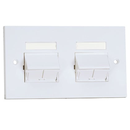 Panduit - NK 4-port, double gang, sloped, shuttere
