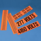 Panduit - Voltage Marker, Vinyl, '12470 VOLTS', 9"