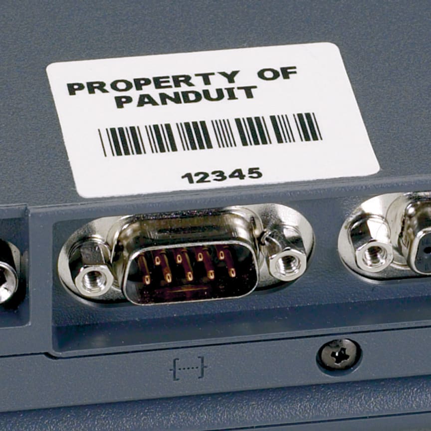 Panduit - White, non-adhesive polyester label, 1.5