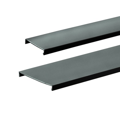 Panduit - Couvercle de goulotte de câblage;PVC noir;6 pieds(1,80m)x44,5mm; Cdt.6 pieds