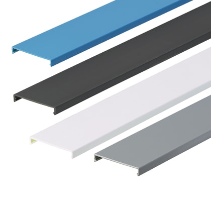 Panduit - Couvercle de goulotte de câblage;PVC bleu;6 pieds(1,80m)x82,6mm; Cdt.6 pieds