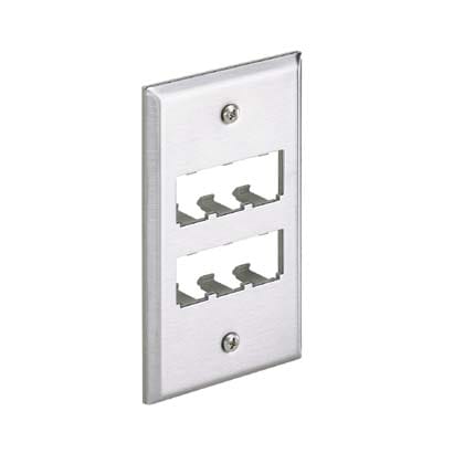 Panduit - Faceplate, 6 Port, Single Gang, Stainles