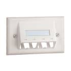 Panduit - Faceplate, 4 Port, Classic, Sloped Horiz