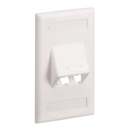 Panduit - Faceplate, 2 Port, Classic, Sloped, Whit