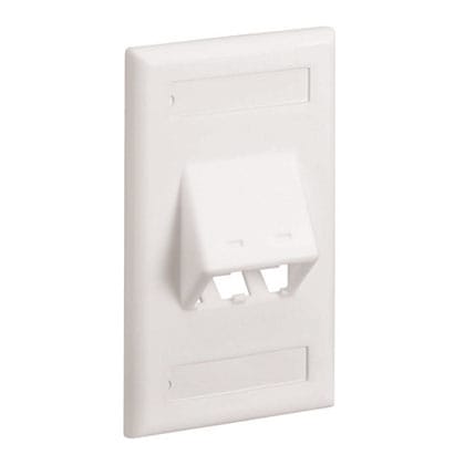 Panduit - Faceplate, 2 Port, Classic, Sloped, Elec