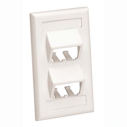 Panduit - Faceplate, 4 Port, Classic, Sloped, Off