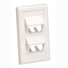Panduit - Faceplate, 4 Port, Classic, Sloped, Off