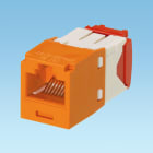 Panduit - Module jack avec cadre de montage Mini-Com? UTP RJ45,Cat 5e,TG,Orange,Qté:1