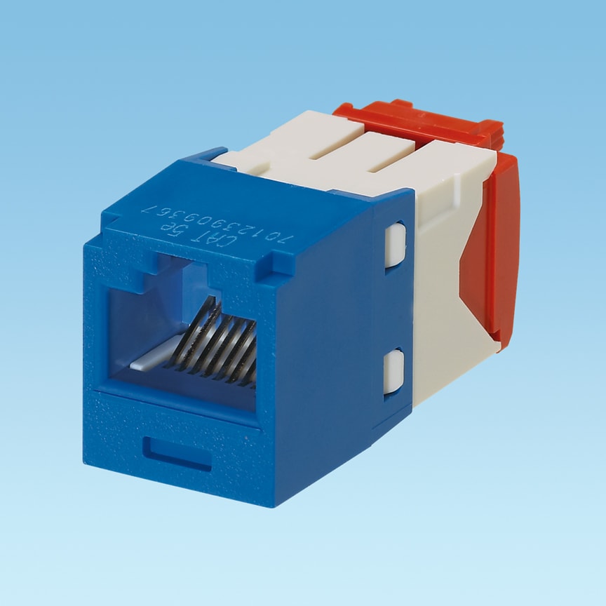 Panduit - Module jack avec cadre de montage Mini-Com? UTP RJ45,Cat 5e,TG,bleu,Qté:24