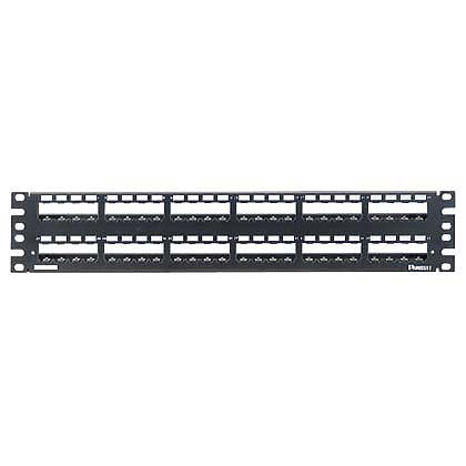 Panduit - Patch Panel, 48 Port, with Labels, Black