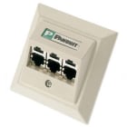 Panduit - Faceplate Kit, 3 Port, 80x80mm, Shielded