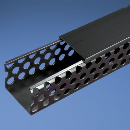 Panduit - Round Hole Duct,PVC,4X4X6',Black
