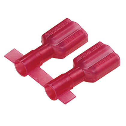 Panduit - Clips entierement isolés PA 6.6 en bande;4,8x0,8;22-18 AWG(0,5-1,0);rouge;Roulea