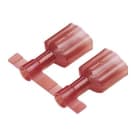 Panduit - Clips entier isolés PA 6.6 en bande;6,35x0,8;22-18 AWG(0,5-1,0);rouge;Rlx2000