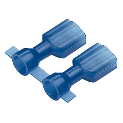 Panduit - Languette entier isolée PA 6.6 en bande;6,35x0,8;16-14 AWG(1,5-2,5);bleu;Rlx2000