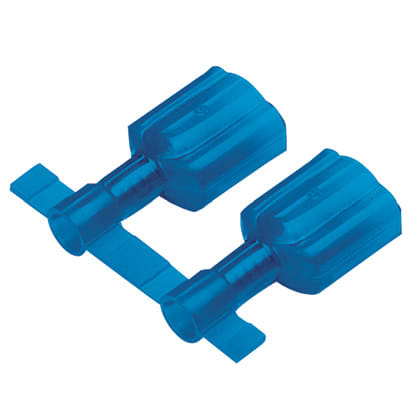 Panduit - Languette entier isolée PA 6.6 en bande;6,35x0,8;16-14 AWG(1,5-2,5);bleu;Rlx2000