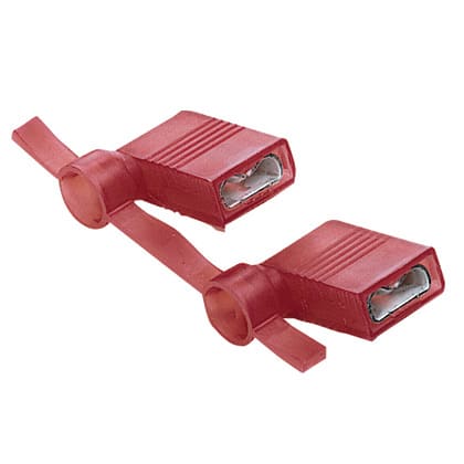 Panduit - Clip drapeau entier isolé PA 6.6; bande;5,2x0,8;22-18 AWG(0,5-1,0);rouge;Rlx1500