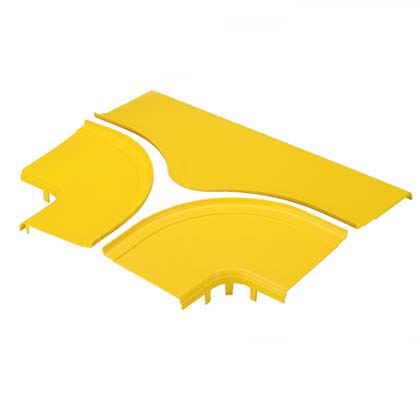 Panduit - Fiber Runner couvercle pour T Horizontal 300x100 -3 sorties 300x100 jaune LSZH