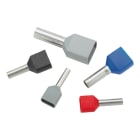 Panduit - Ferrule pré-isolée 2 Fils,22-20 AWG (0,5mm²)long broche 8,0mm;DIN;Naturel;Cdt.50