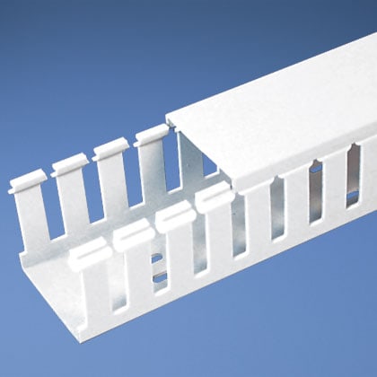 Panduit - Slotted Duct, PVC,4X4X6',ADH,WHT