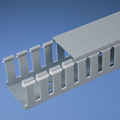Panduit - Slotted Duct, PVC,1.5X3X6',ADH,LGRY