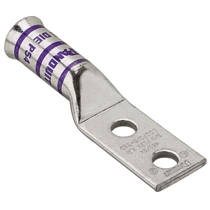 Panduit - Copper Compression Lug, 2 Hole, #2 AWG,