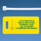 Panduit - Kit étiquettes jaune de mise à la terre télécom; 10 étiquettes + 10 colliers/pac