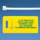 Panduit - Kit étiq jaune de mise à la terre télécom;10 étiq + 10 colliers/pack ; Cdt.1