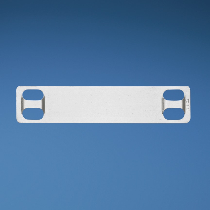 Panduit - Marker Plate, 304 SS, 4 Hole, 3.5" x .7