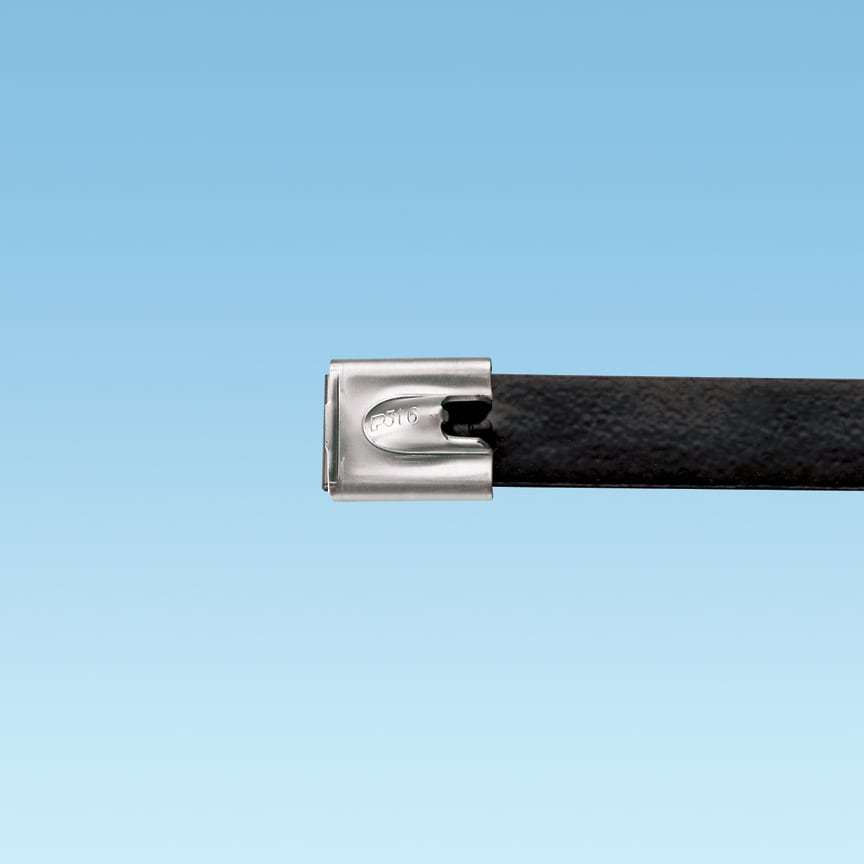 Panduit - Collier MLTFC inox 316 entiere. recouvert;754x15,9mm;Polyester noir;2000N;Cdt:50