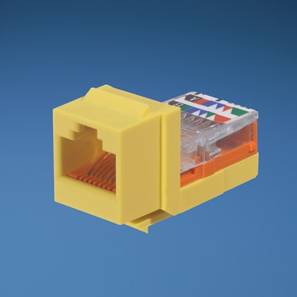 Panduit - NK Cat 5e leadframe jack module - Yellow