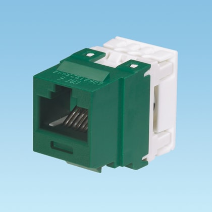 Panduit - NK Cat 6 punchdown jack module - Green