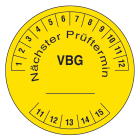 Panduit - Etiquette symbole d'inspection Allemagne; diam. 0,875"; Noir/Jaune; 300/distrib.