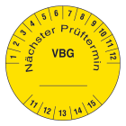 Panduit - Etiquette symbole d'inspection Allemagne; diam. 1x3"; Noir/Jaune; 100/distrib.;