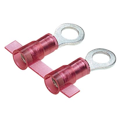 Panduit - Cosse ronde isolée PA 6.6 en bande;22-18 AWG(0,5-1mm²);bornage M4;Cdt.3000