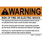 Panduit - Adhesive Sign, Polyester, Short Circuit