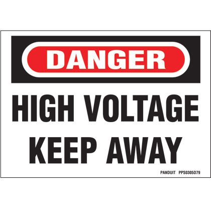 Panduit - Adhesive Sign, Polyester, Danger Header,
