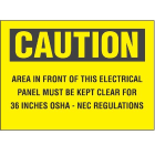 Panduit - Adhesive Sign, Polyester, 10" X 7", CAUT