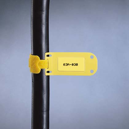 Panduit - Etiquette de câble protégée;3x1,31pouce;fixation par colliers;Jaune;25/cdt;Cdt.1