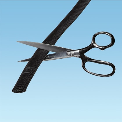 Panduit - Gaine tressée coupe aux ciseaux;diam. nom. 6,4mm;PET Noir;long.61m;Cdt.1