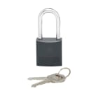 Panduit - Aluminum Body Padlock, Long Shackle, Bla