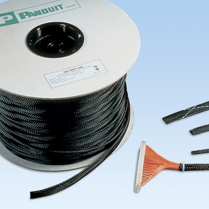 Panduit - Rouleau gaine tressée expansible;diam. nom. 9,5mm;PET Noir;long.61m;Cdt.1