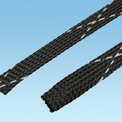 Panduit - Rouleau gaine tressée expansible;diam. nom. 6,4mm;PET Gris FR;long.61m;Cdt.1